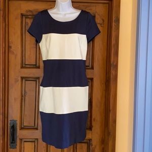 Banana Republic blue and white striped dress, NWT